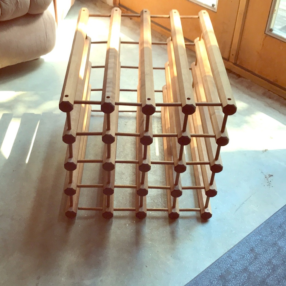 Wooden Wine Rack (holds 32 bottles)